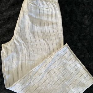 Athleta Stripe Bali Linen Crop pants